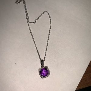 Faceted Stones Amethyst Necklace